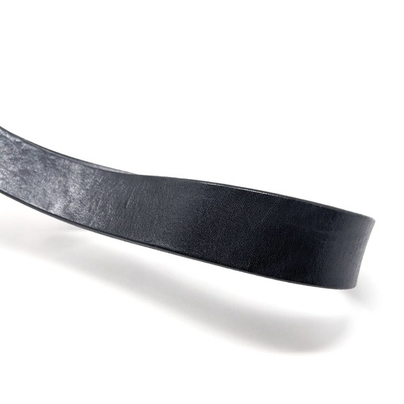 Guess Belt Womens Large Black Leather Silver Buckle Solid Vintage Y2K - Picture 7 of 10